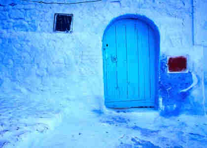 The blue painted city
